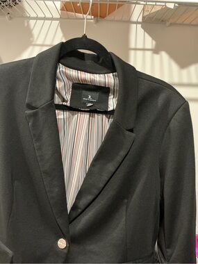 Black Blazer - Brand Tailored Single-Button Jacket